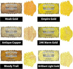 CSY art gallery Metallic Acrylic Paint Ink-Water Resistant Drawing Inks Set-24K Gold Alcohol Ink-Mica Paint for Resin, Rock,Markers Refill,Wood,Crafts (Fallen Leaves Starlight Set)