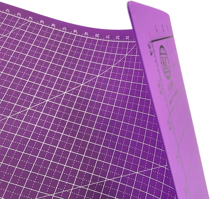KC GLOBAL A2 (25"x19") Professional Grade Self-Healing Cutting Mat (Purple) - Odor-Free, Double-Sided, eco-Friendly, Durable. Premium Desk mat for Crafting, Sewing, Quilting and Art Projects