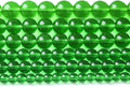 46pcs 8mm Smooth Green Crystal Glass Quartz Beads Round Loose Beads for Jewelry Making DIY Bracelet Necklace 15" Energy Healing Power Stone Beads(8mm, Green Crystal Glass)