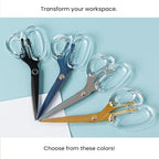 OfficeGoods 9” Stainless Steel Acrylic Scissors for Office and Home - Aesthetic and Sharp All Purpose Scissors, Perfect for Sewing, Arts and Crafts - Matte Black