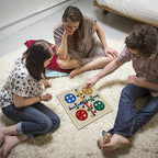 Juegoal 7-in-1 Wooden Board Game Set for Kids Adults, Tabletop Combo Classic Travel Portable Board Games (Chess, Checkers, Chinese Checkers, Backgammon, Parcheesi, Snakes and Ladders, Tic Tac Toe)