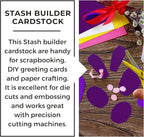 PA Paper Accents Stash Builder Cardstock 8.5" x 11" Purple Majesty, 65lb colored cardstock paper for card making, scrapbooking, printing, quilling and crafts, 25 piece pack