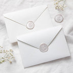 PONATIA Wax Seal Stickers - 50 Pcs Self- Adhesive Wedding Seal Stickers, Light Blush Pink Wax Seals, Perfect for Invitation Cards, Envelopes Christmas Cards, Gift Wrapping, Party Menu Decor
