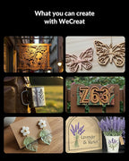 WECREAT Vision 40W Enclosed Laser Cutter and Engraver Machine with HD Smart Camera, Air Assist, Laser Bed, 600mm/s Batch Process Speed, Diode Desktop Laser Cutter for Wood, Acrylic, Metal, Leather