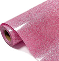 Glitter HTV Heat Transfer Vinyl Rolls- 10" x 8ft. Glitter HTV for Shirts. Iron on Vinyl and Heat Transfer Vinyl for All Cutters Machines. Easy to Cut & Weed Heat Vinyl Designs (Rouge Powder)