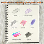 2PACK 5.5x8.5 and 1Pack 9 x 11 inches Hardcover Sketch Book，3 Pack 80-Sheets (68lb/100gsm)，Double-Sided Hardbound Sketchbook, Spiral Bound,Acid Free Painting Art Paper for Kids and Adults