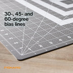 Fiskars Self Healing Cutting Mat for Quilting, Arts and Crafts, 24" x 36" Grid, Sewing Mat, Craft Cutting Board, Sewing Supplies and Quilting Tools