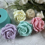 3D Flower Beautiful Bloom Rose Mold for Candle Making Candle Making Mould Soap Making Silicone Fondant Soap 3D Cake Molds Epoxy Resin Wax Cupcake Jelly Candy Chocolate Decoration Baking Tool Moulds