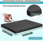 2 PCS Black Foam Padding- 16x12x1 Inch Polyurethane High Density Foam Cuttable Black Sheet Pad Cushioning Inserts for Packing Cases and Crafts