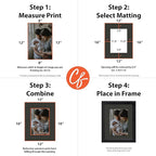 Craig Frames B572 Pre-cut Mat Board for 20x28 Print, 24x32, Pebble Black