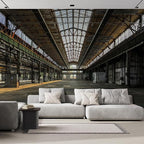 wall26 Industrial Interior of an Old Factory Building Removable Wall Mural | Self-Adhesive Large Wallpaper - 108x120 inches