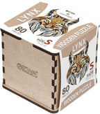 EWA Home Décor – Lynx Small 80 Pieces – Wooden Jigsaw Puzzle for Adults – Perfect for Artistic Home Decoration and Mindful Relaxation