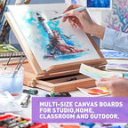 ESRICH 24Pack Canvas for Painting, 6pcs Each of 4x4, 6x6, 8x8, 10x10 Canvas Boards for Painting, Art Supplies of Blank Canvas for Adults&Kids, Pre-Primed Painting Canvas for Acrylic, Oil & Watercolor