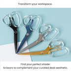 OfficeGoods 9” Stainless Steel Acrylic Scissors for Office and Home - Aesthetic and Sharp All Purpose Scissors, Perfect for Sewing, Arts and Crafts - Silver