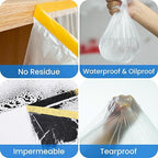 TAPEBEAR Pre-Taped Masking Film 22inch x 65feet(550mmx 20m), Plastic Cover for Painting, Tape and Drape, Plastic Sheeting for Automotive, Floor, Appliance and Furniture, 3Rolls
