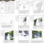 AFZEVEB-Green Waterfall Nature Landscape Wallpaper Wall murals for Kids Room 114"x74"(Not Peel and Stick)