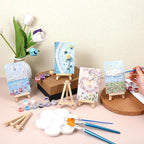 100 Pcs Mini Wood Display Easel Stands 5 Inch Small Wooden Canvas Easels A-Shaped Tripod Small Easels Arts Crafts Easels for Small Canvas Holder, Crafts, Signs, Photos, DIY Crafts, Home Decoration