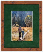 8x10 Mat Bevel Cut for 5.5x8.5 Photos - Acid Free Green Suede Precut Matboard - For Pictures, Photos, Framing - 4-ply Thickness