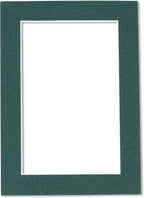 11x14 Mat Bevel Cut for 8.5x11 Photos - Acid Free Forest Green Precut Matboard - For Pictures, Photos, Framing - 4-ply Thickness