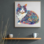 Lazy Cute Cat Puzzles Adults Gifts Wooden 175 Pieces 11.4 * 10.4in