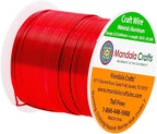 Mandala Crafts 22 Gauge Anodized Aluminum Craft Wire for Jewelry Making - 100 FT Colored Flexible Red Wire - Bendable for Bonsai Armature Crafting Sculpting