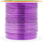Mandala Crafts 22 Gauge Anodized Aluminum Craft Wire for Jewelry Making - 100 FT Colored Flexible Violet Wire - Bendable for Bonsai Armature Crafting Sculpting
