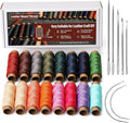 0.8 mm Leather Sewing Thread, 16 Colors 32 Yards Waxed Thread, Round Waxed Thread,Wax String for Bracelet Making, Sewing Stitching, Bookbinding, Braiding, Beading