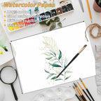 300 Sheets Cotton Watercolor Paper Bulk -140LB/300GSM Art Paper-8.5 x 11 inch Painting & Craft Paper, Finger Paints, Watercolor, Tempera, Drawing, Art Room & Home School Crafts