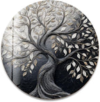 My Photostation.com 10''(25cm) Diameter Twilight Tree of Life Round Glass Wall Art Tempered Glass Printing Wall Decor Large Wall Art Wall Hangings