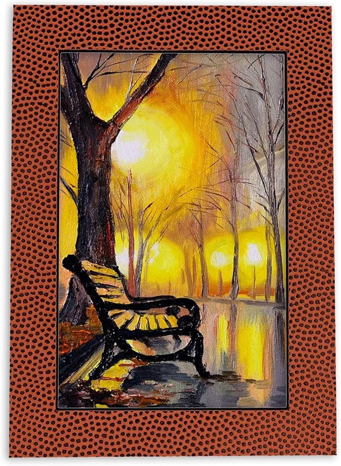 Pack of 25 Acid Free 8x10 Mats Bevel Cut for 5x8 Photos - Football Texture Precut Matboards With Backing Boards and Clear Photo Mat Bags For Pictures, Photos, Framing - 4-ply Thickness