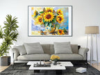 Moohue 14ct Counted Stamped Cross Stitch Kits for Adults Sunflowers and Butterflies Printed Cross Stitch Patterns Art Crafts Cross Stitch Supplies (Flowers 5)