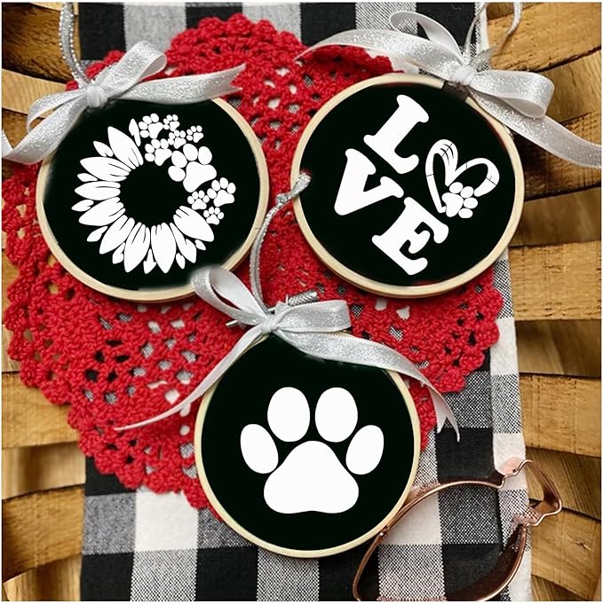 Small Stencils for Painting on Wood Reusable, 3 Inch Reusable Stencil for Craft Ornament Paint Template Stencils for Wall Card Rock Wood Signs Coasters Canvas Home Decor (Dog)