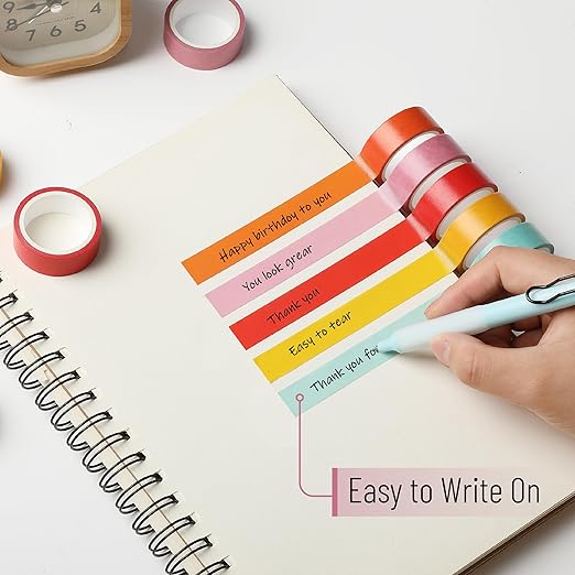 Mr. Pen- Washi Tape Set, 10 Rolls, Summer Design, Decorative Tape, Washi Tapes, Scrapbook Tape, Scrapbook Washi Tape for Journaling, Craft Tape, Washy Tape, Washy-Tape, Cute Washi Tape Pack