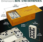 Dominos Game Double 9 - Dominos Set for Adults and Kids Ages 8 and up - Double Nine Dominoes Set, Classic Board Games - Domino Set for Family Game Nights - Double Nine Dominos Set 55 Tiles with Case