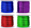 Mandala Crafts 13 Gauge Anodized Aluminum Craft Wire for Jewelry Making - 240 FT Colored Flexible Rainbow Wire - Bendable for Bonsai Armature Crafting Sculpting