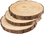 JEUIHAU 6 PCS 8-10 Inches Natural Unfinished Wood Slices, Round Wooden Tree Bark Discs, Wooden Circles for DIY Crafts, Christmas, Rustic Wedding Ornaments