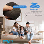 QOMFY 1" Height x 18" Width x 42" Length Charcoal Upholstery Foam Sheet | Made in USA | Multi-Purpose Foam for Upholstery, DIY, Packaging & Acoustic Projects