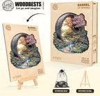 Wooden Puzzles for Adults, Spring Flower Wooden Jigsaw Puzzle for Adults, 465 PCS Unique Shape Wood Puzzles Adult, Birthday Party Gifts for Friends & Family Leisure Time Game Home Decor (XL-17.3*17in)
