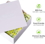 Tidyboss 8 Puzzle Sorting Trays with Lid 10" x 10" - Portable Jigsaw Puzzle Accessories White Background Makes Pieces Stand Out Sort Patterns, Shapes and Colors | for Puzzles Up to 1500-2000 Pieces