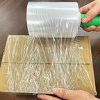 2-Pack Industrial Mini Clear Stretch Wrap Film 80 Gauge 5.1" 1000ft for Pallet Wrap with Plastic Handle,Durable Self-Adhering Packing,Moving,Packaging,Heavy Duty Shrink Film Chuangseed