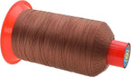 Mandala Crafts Tex 135 Bonded Nylon Thread for Sewing - 1250 YDs T135 Heavy Duty Brown Nylon Thread Upholstery Thread for Leather Jeans Weaving, T135 #138 420D/3