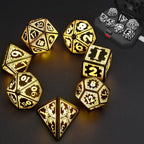 Rechargable DND Dice Set, Light Up Dice, 7PCS Glowing LED Dice Electronic Dices, D&D Polyhedral Dice Set for RPG Role Playing Table Game