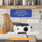 SAEUYVB Candle Making Kit,Candle Making Supplies,Candle Making Kit with Hot Plate,Candle Making Supplies for Beginners with Pouring Pot ，Thermometer and More（White）