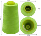 Tortoise 4 Cones of 3000 Yards Each Spool Thread for All Purpose, Serger, Overlock, Quilting, Sewing Machine - 100% Polyester - Fruit Green