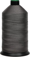 Extra Strong Bonded Nylon Thread #138 Tex135 – 16 OZ, 3000yds, Versatile Stitching Solution for Leather, Upholstery, Canvas Repair and More (Dark Gray)
