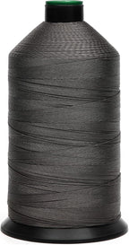 Extra Strong Bonded Nylon Thread #138 Tex135 – 16 OZ, 3000yds, Versatile Stitching Solution for Leather, Upholstery, Canvas Repair and More (Dark Gray)