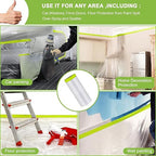 Pre-Taped Masking Film-55inx65ft Tape and Drape Painters Paper Rolls, Plastic Painting Film for Automotive Painting Covering （Masking Film:3rolls,Tape:2rolls）