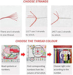Funchey Stamped Cross Stitch Kits, DIY Cross Stitch Pattern for Adults Beginners Needlepoint Kits Embroidery Kit Arts and Crafts 11CT- Night View by The Lake 18x18 inch