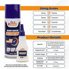 FIX & FUSION Ca Super Glue (1.77 Oz) with Activator Spray (6.76 Fl Oz) Set, Fast Adhesive/Cyanoacrylate Glue & Instant Activator for Woodworking, Plastic, Rubber, Granite, DIY & Industrial, (4 Pack)