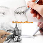 Cettkowns 36 Pieces Artist Blending Stump and Tortillion Art Blenders for Student Sketch Drawing